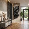 Contemporary Abstract Face Wooden Wall Art Hand Carved For Home