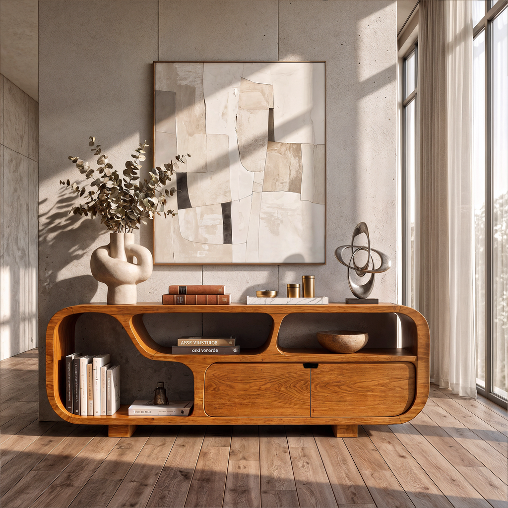 Contemporary Sideboard With Floating Drawer Design For Living Room - view 3