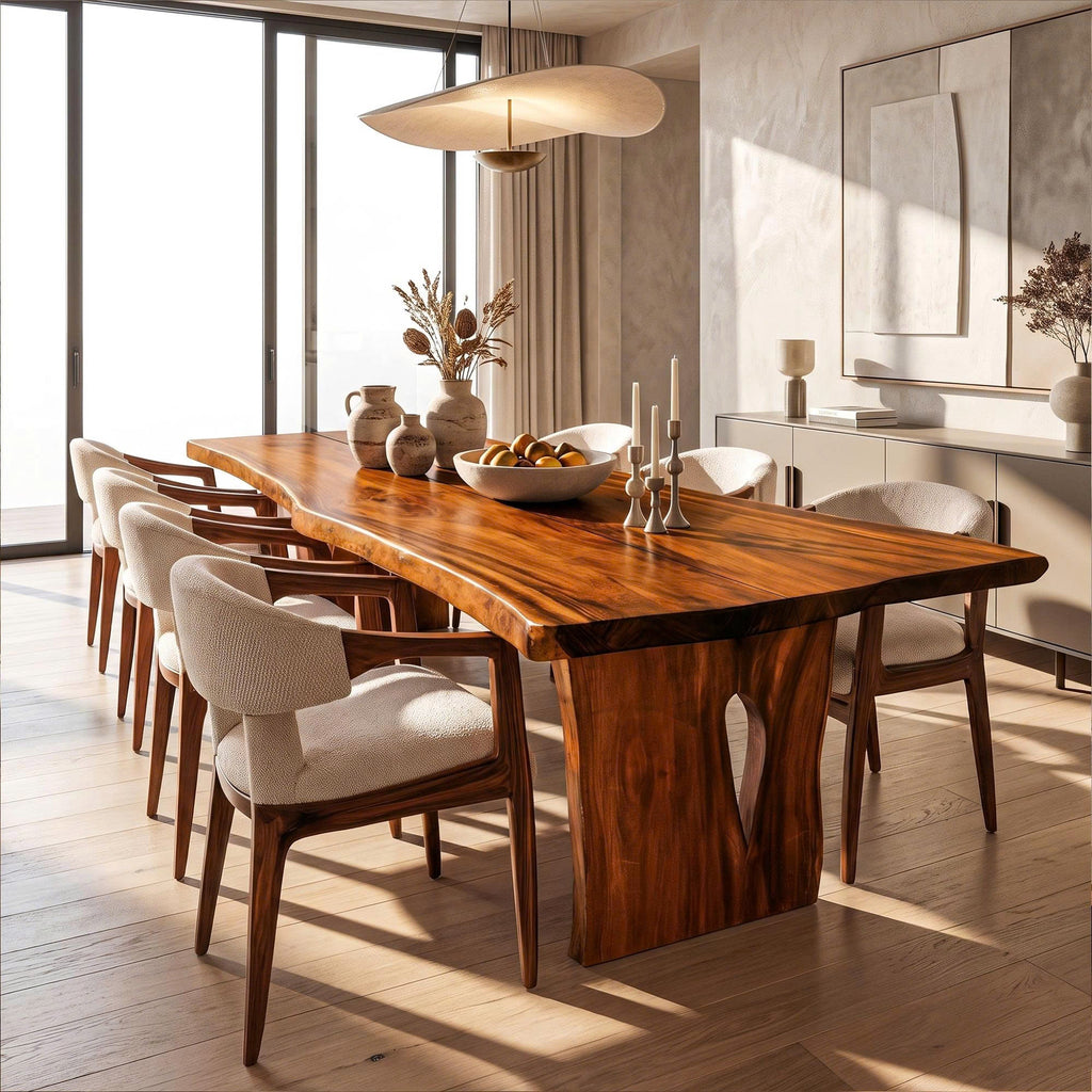 Contemporary Dining Table With Freeform Top For Dining Room - view 3