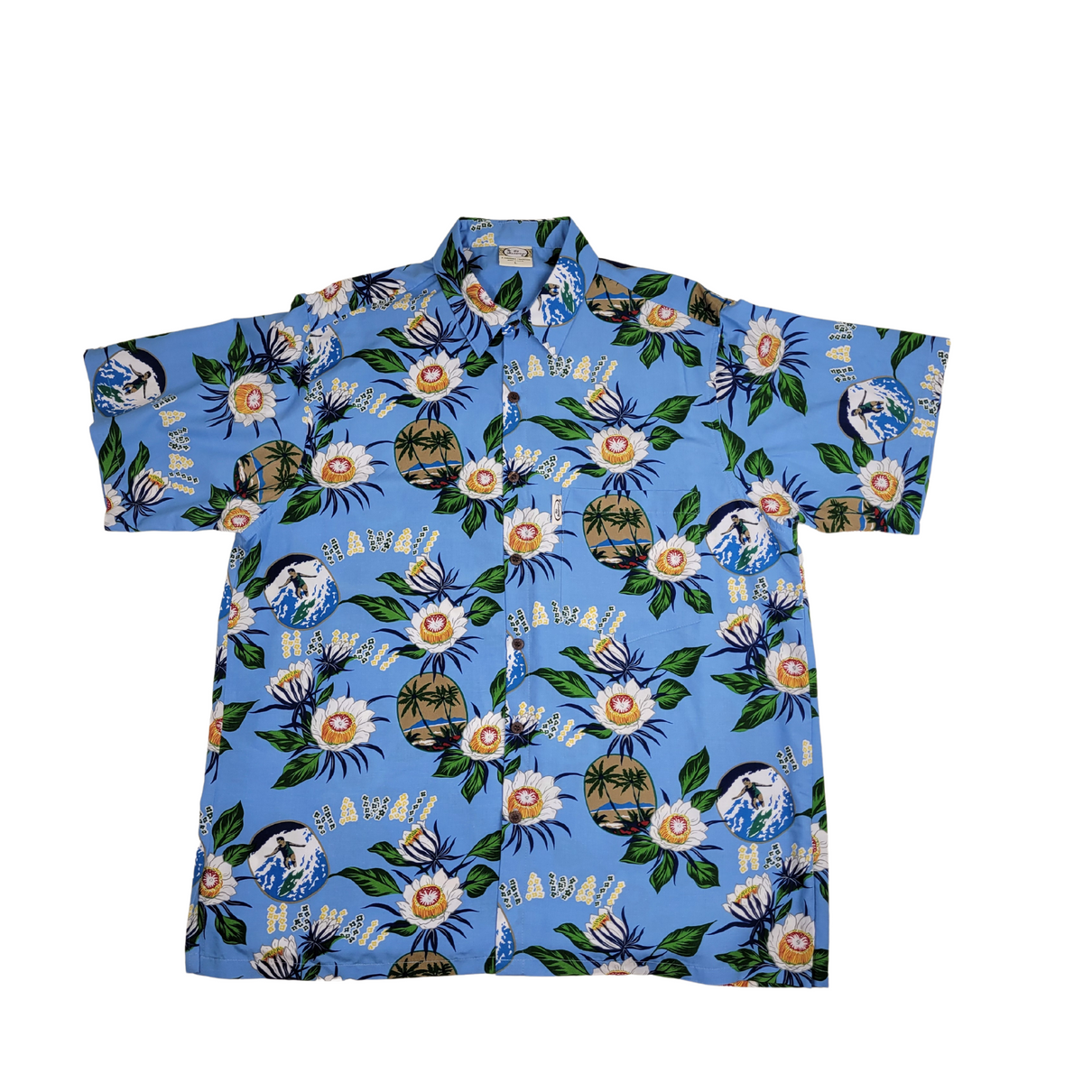Hawaii Surfer (Powder) Hawaiian Shirts