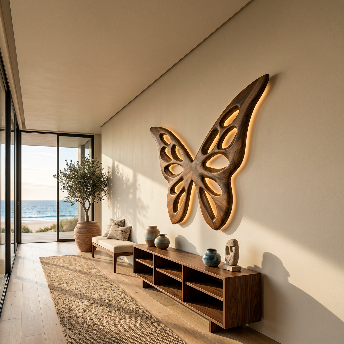 Artistic Butterfly Wooden Wall Art For Bedroom Or Lounge Decor