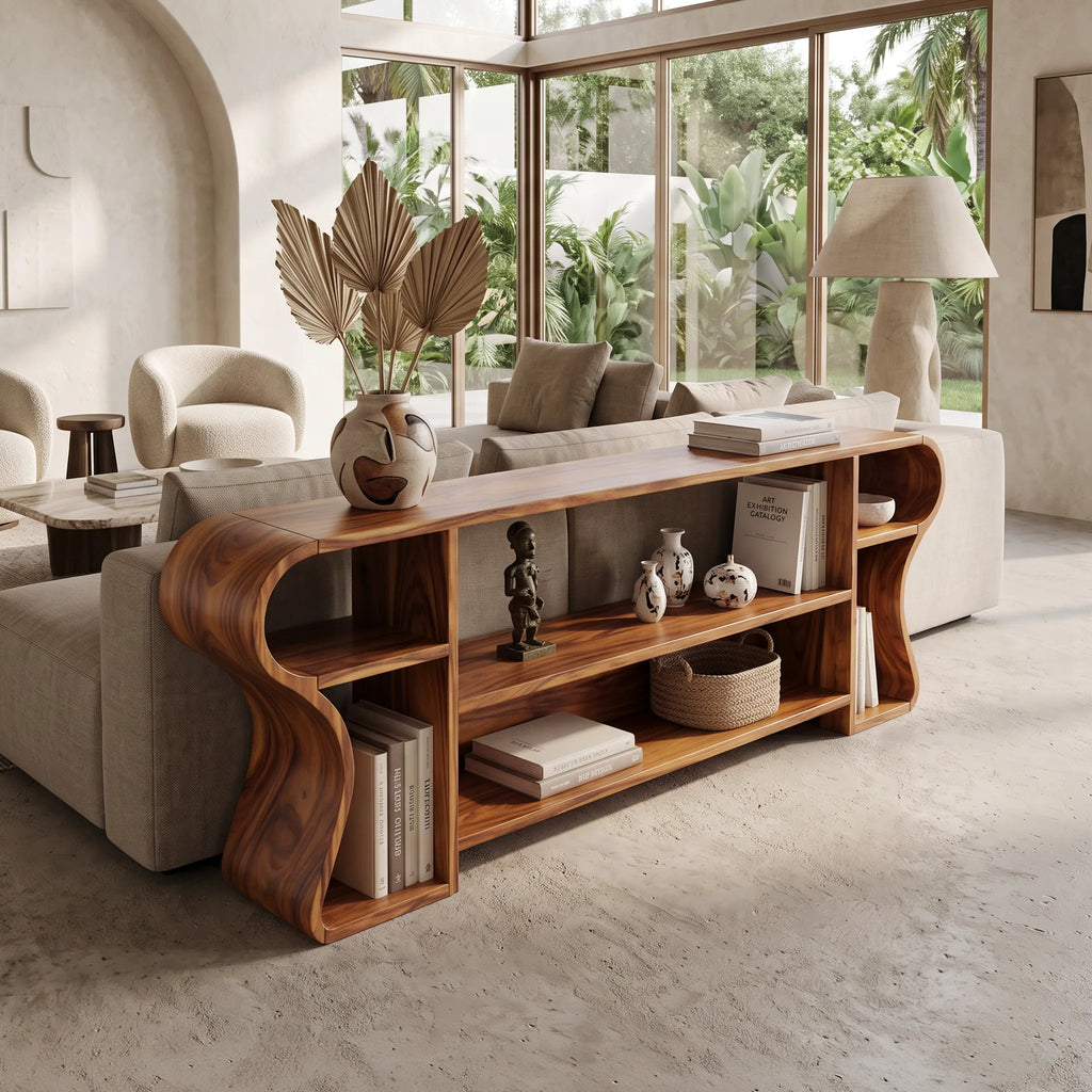 Contemporary Display Console Table For Living Area