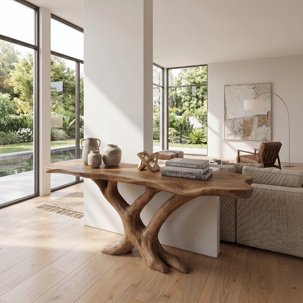 Contemporary Loop Console Table Modern Hallway