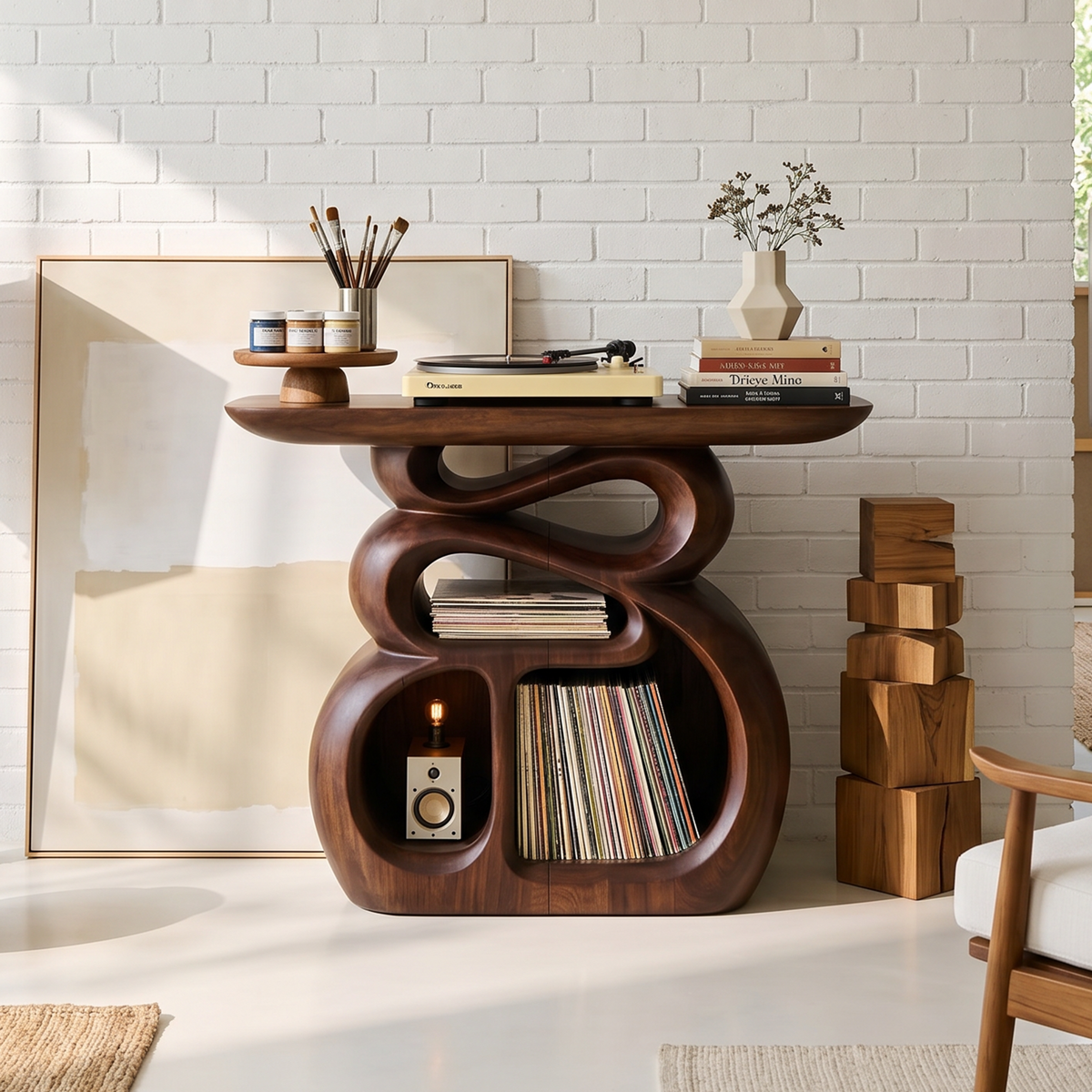 Contemporary Audio Stand For Entertainment Lounge Interior