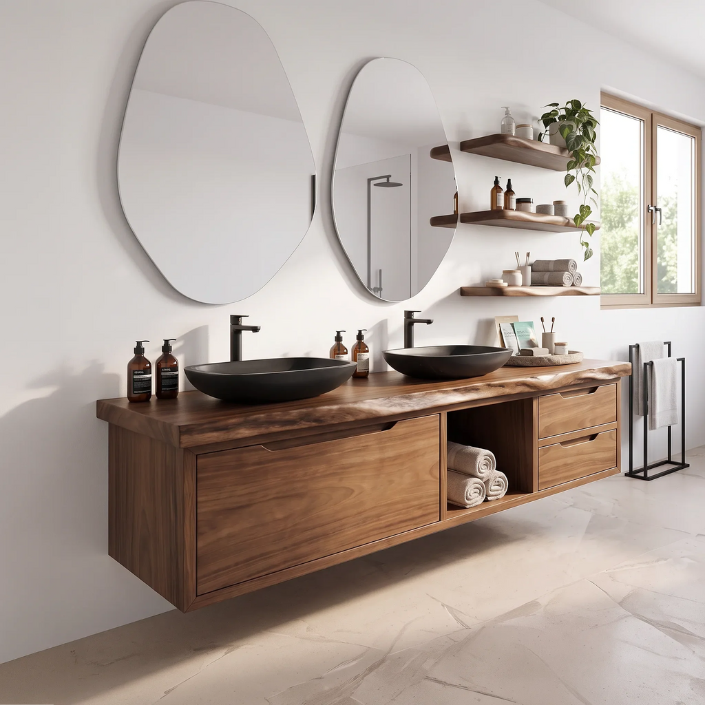 Contemporary Double Sink Bathroom Vanity Modern Ensuite