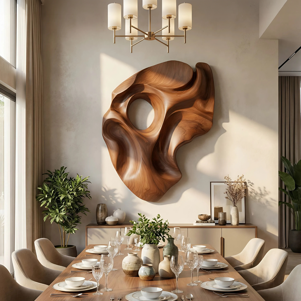 Contemporary Abstract Figure Wall Art Panel For Living Room
