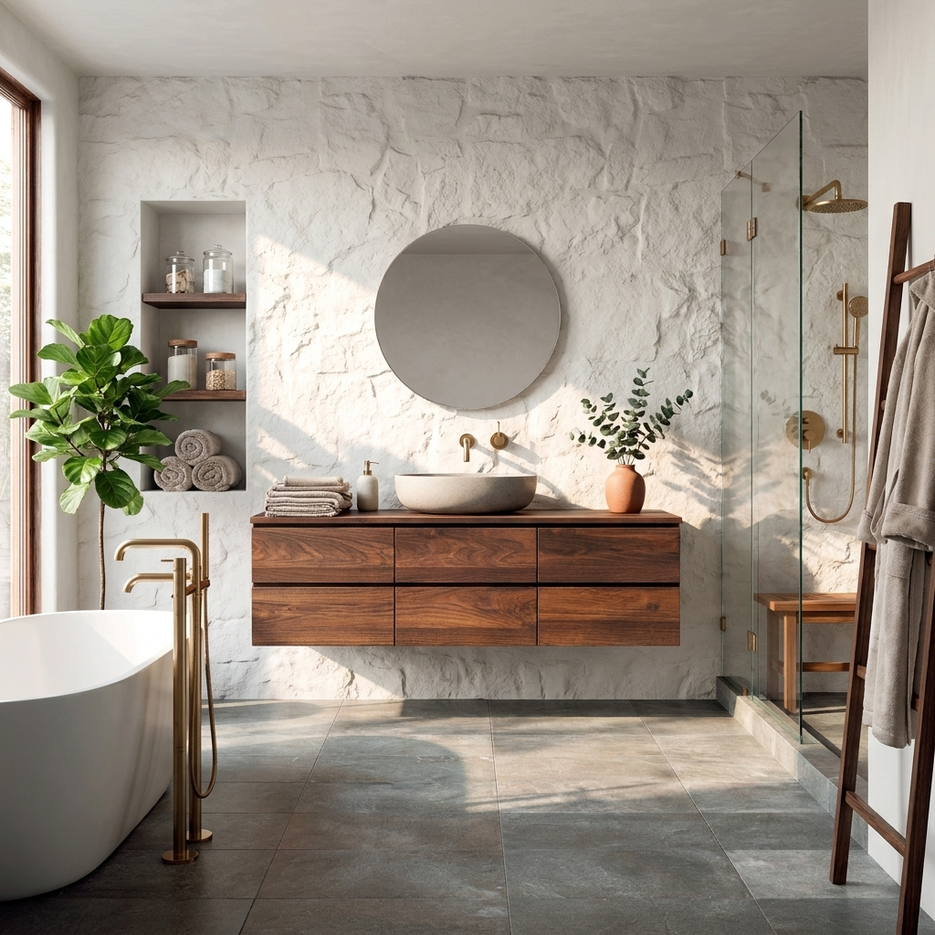 Contemporary Floating Bathroom Vanity With 2 Tiers Drawer For Bathroom