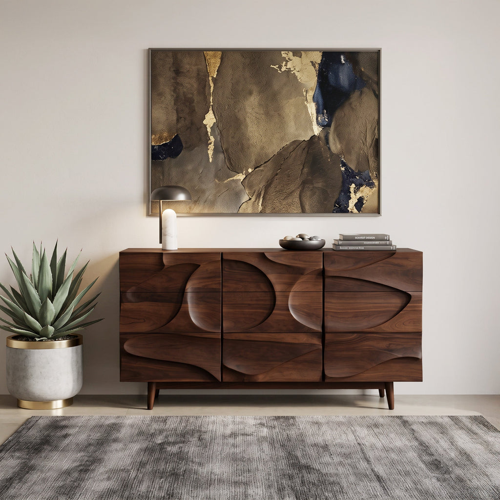 Contemporary Carved Sideboard For Living Room Or Dining Room