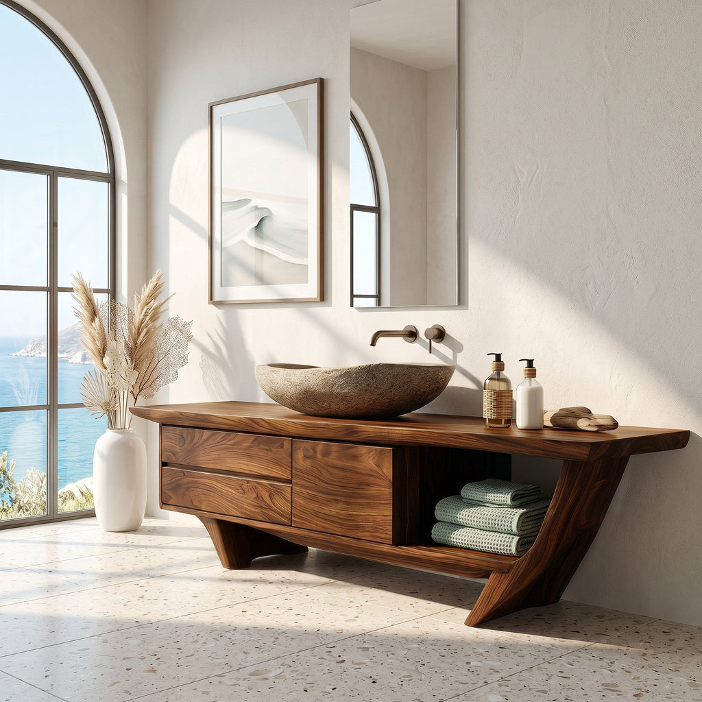 Contemporary Bathroom Vanity With Storage And Drawers For Bathroom