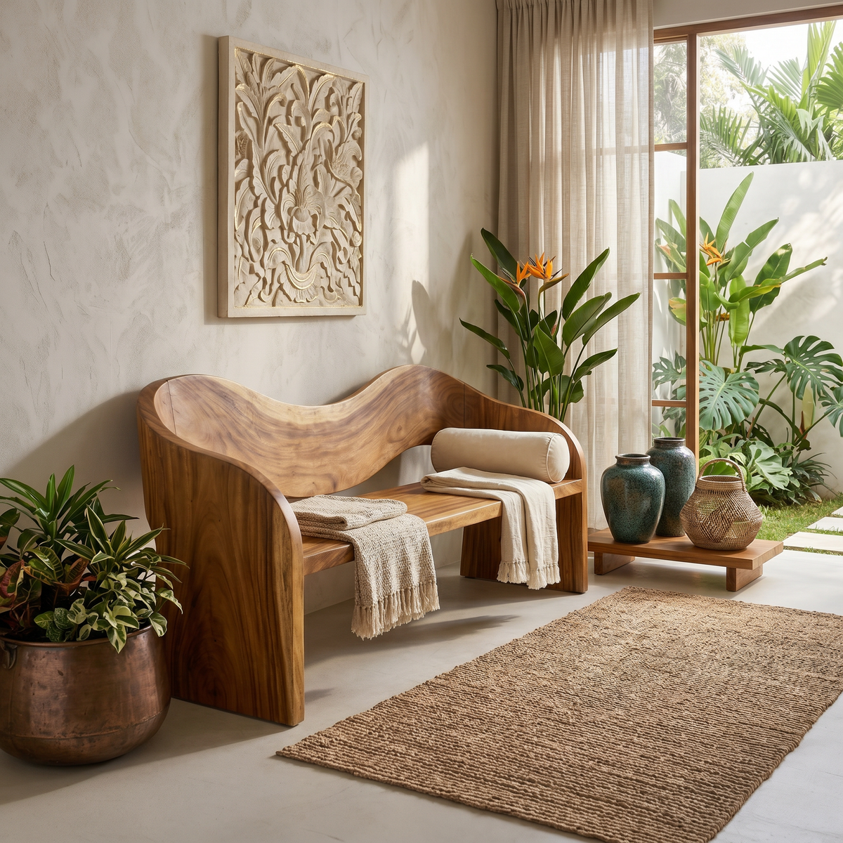 Contemporary Accent Bench Modern Residence - view 3