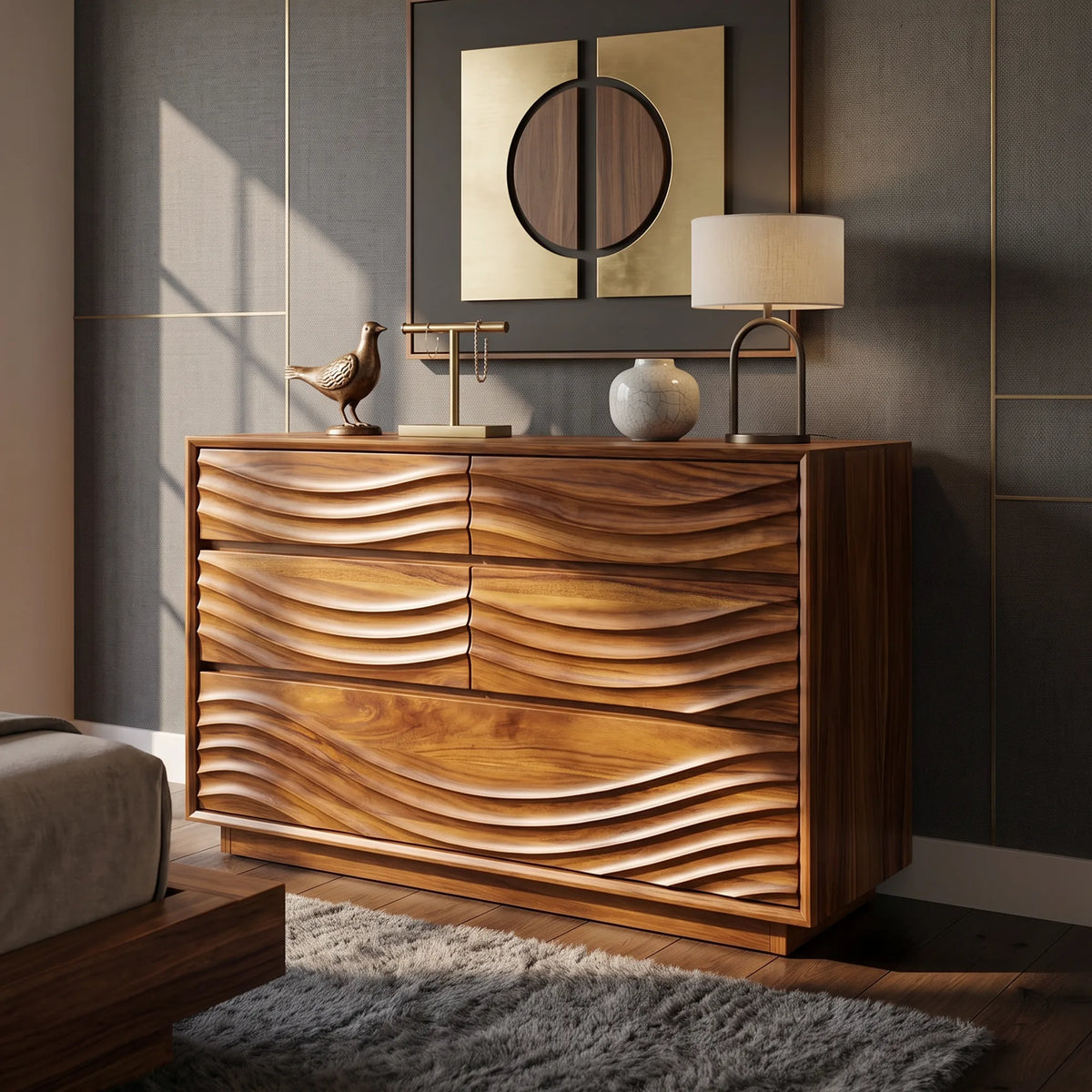 Contemporary Ripple Nursery Dresser For Baby Room - view 3