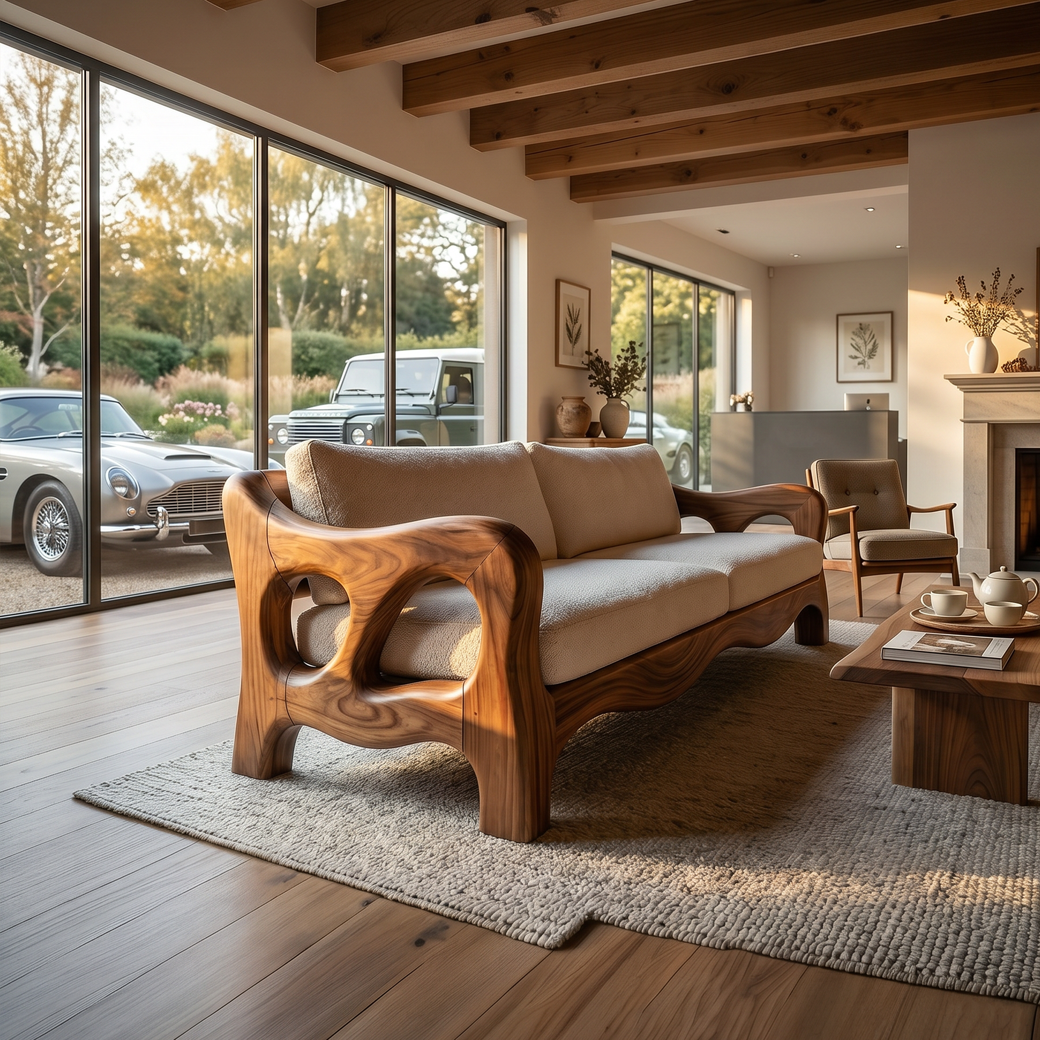 Architectural Sculptural Sofa Luxury Family Room