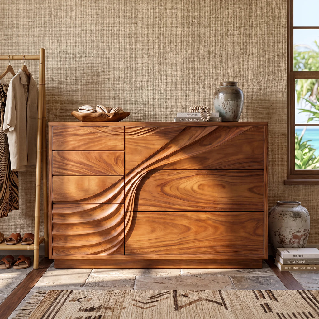 Contemporary Flowing Dresser Drawer For Bedroom Interior - view 3