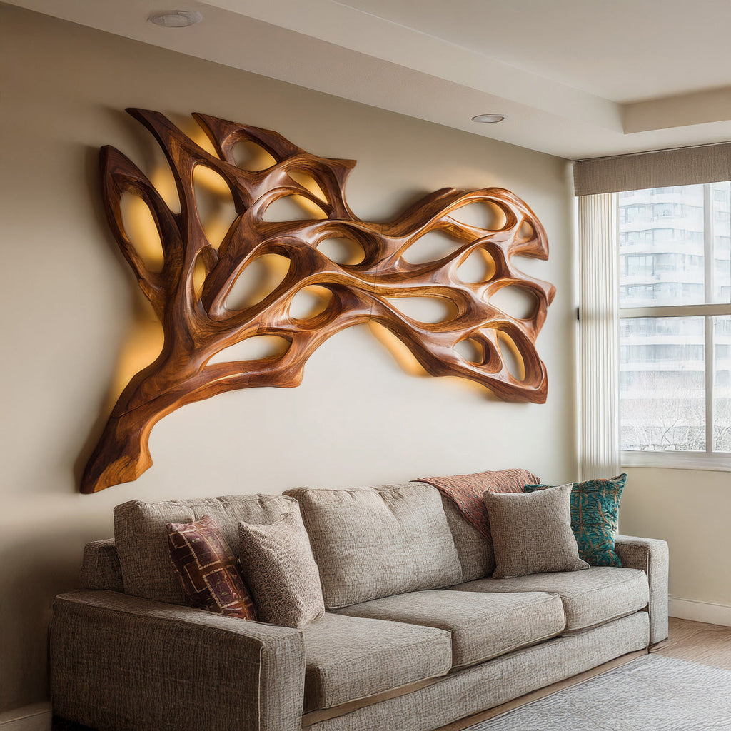 Contemporary Natural Wood Wall Art For Modern Home