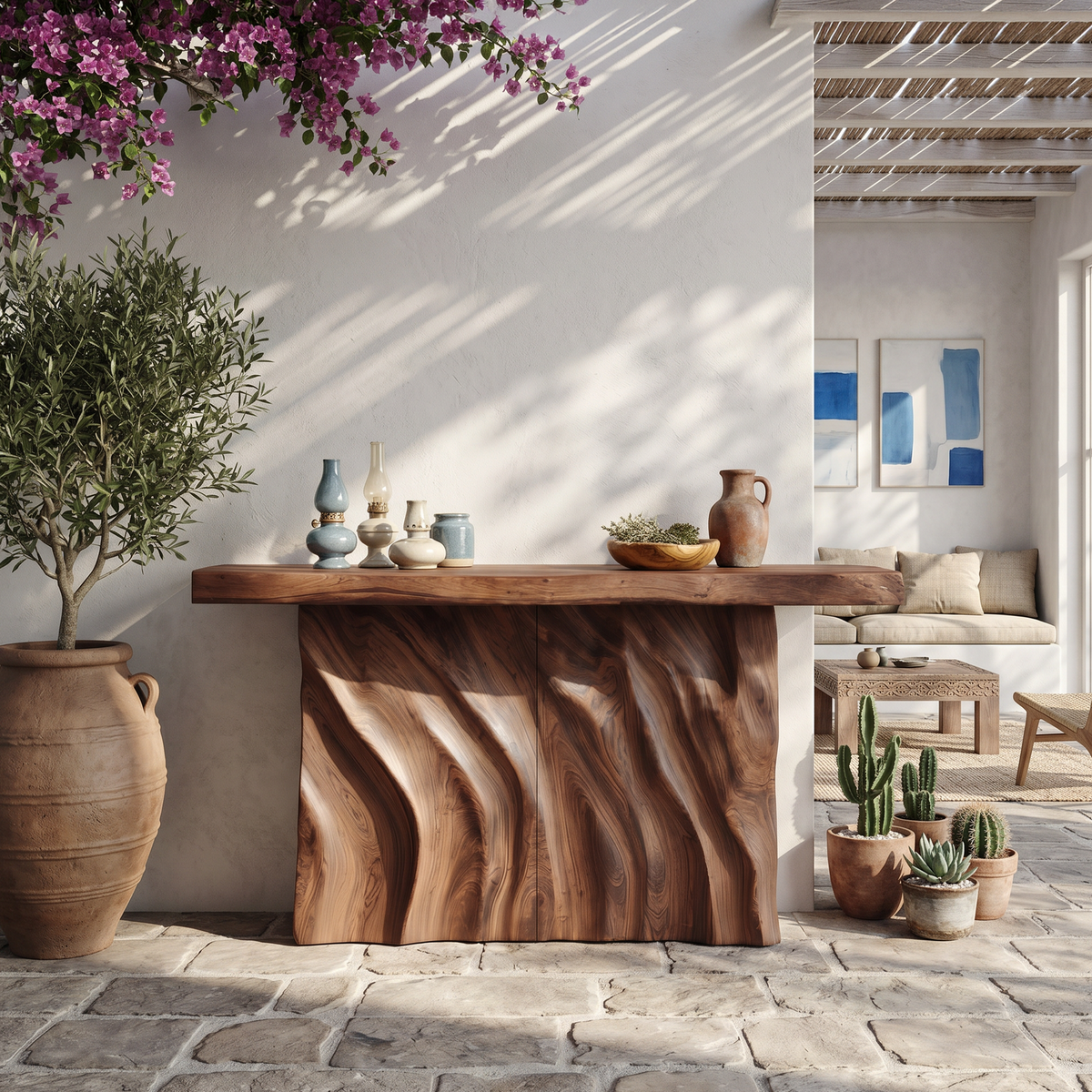 Contemporary Live Form Hall Table For Loft Interior Space