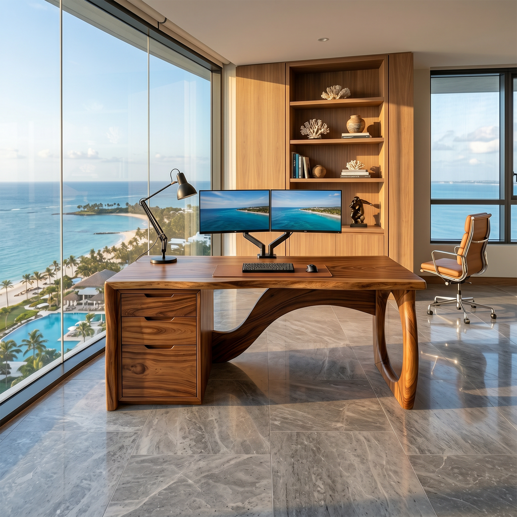 Contemporary Executive Desk Designer Workspace