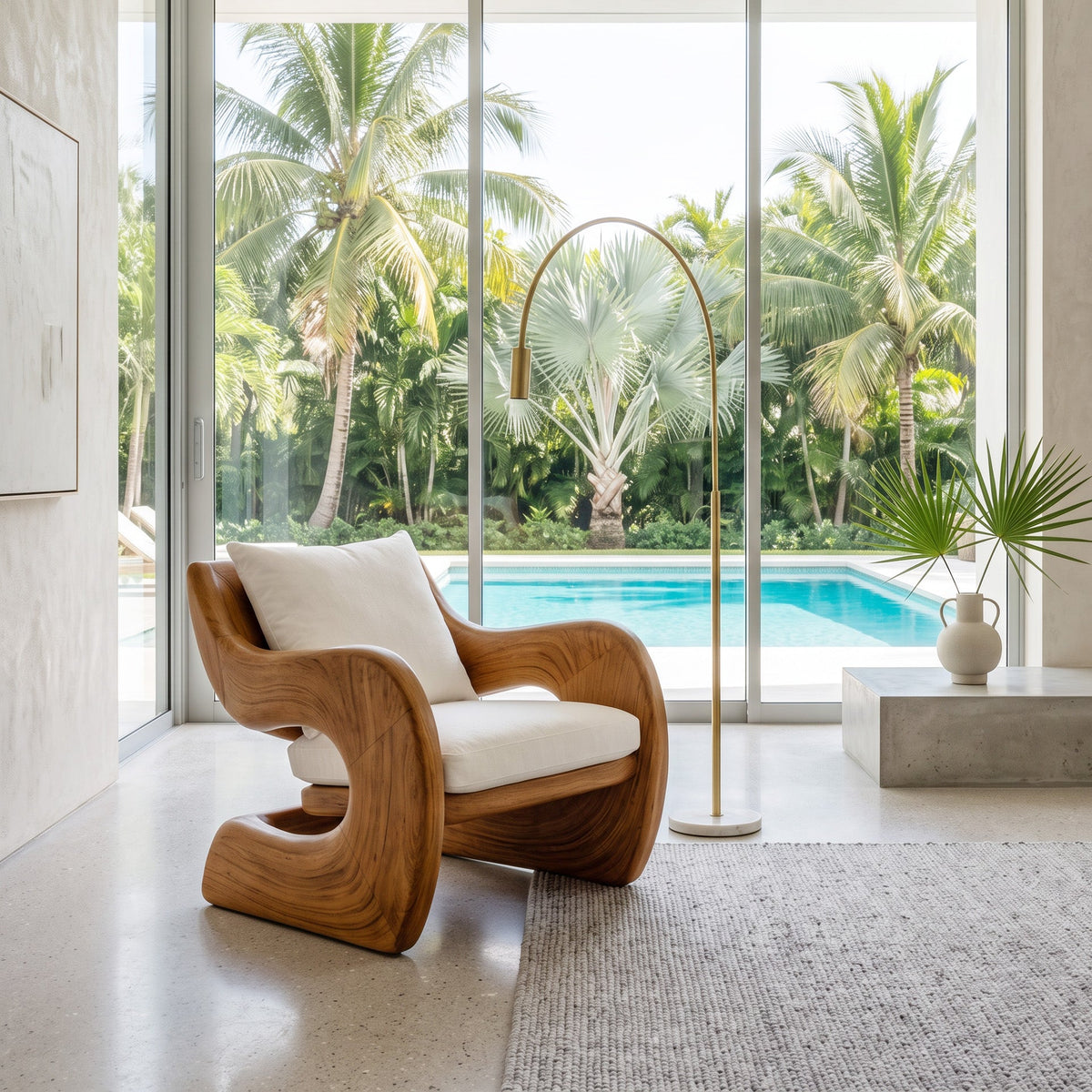 Artistic Sculptural Lounge Chair For Living Room Or Interior