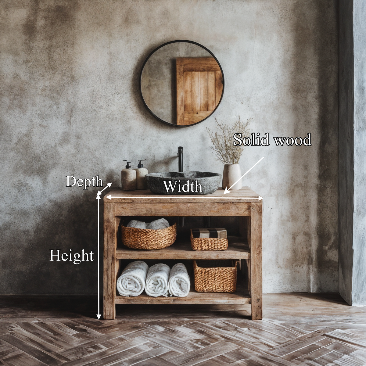 Custom Wood Vanity Bathroom - view 8