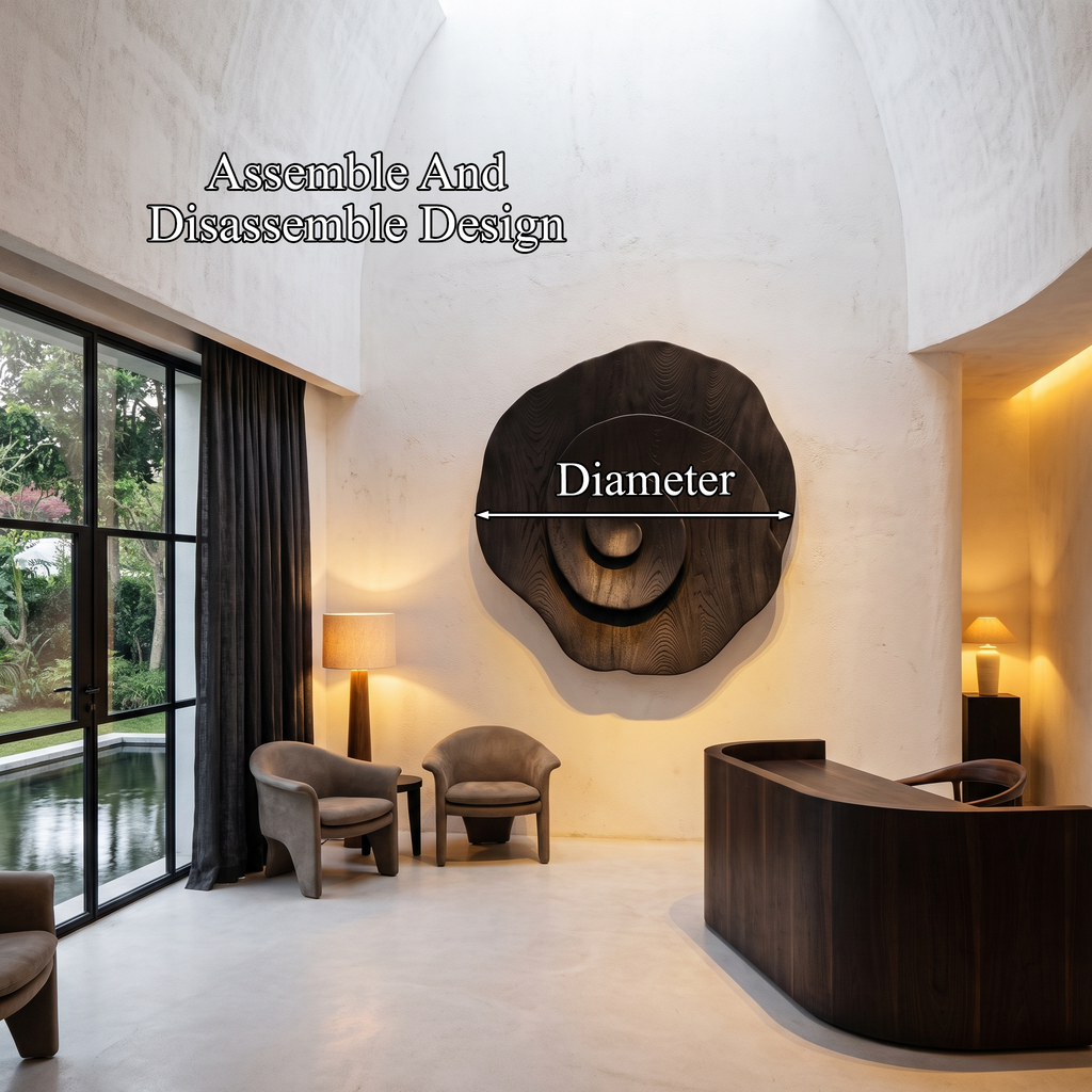 Contemporary Flower Wall Art With Sculptural Spiral Form For Entryway - view 8