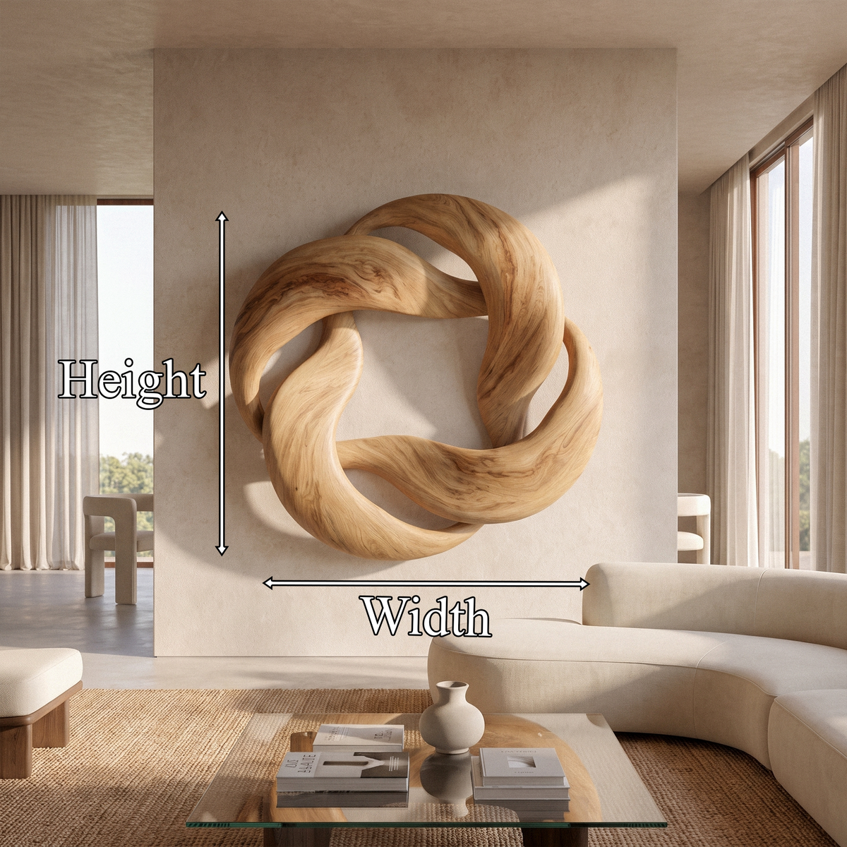 Abstract Circular Loop Wall Art For Living Room And Office - view 8