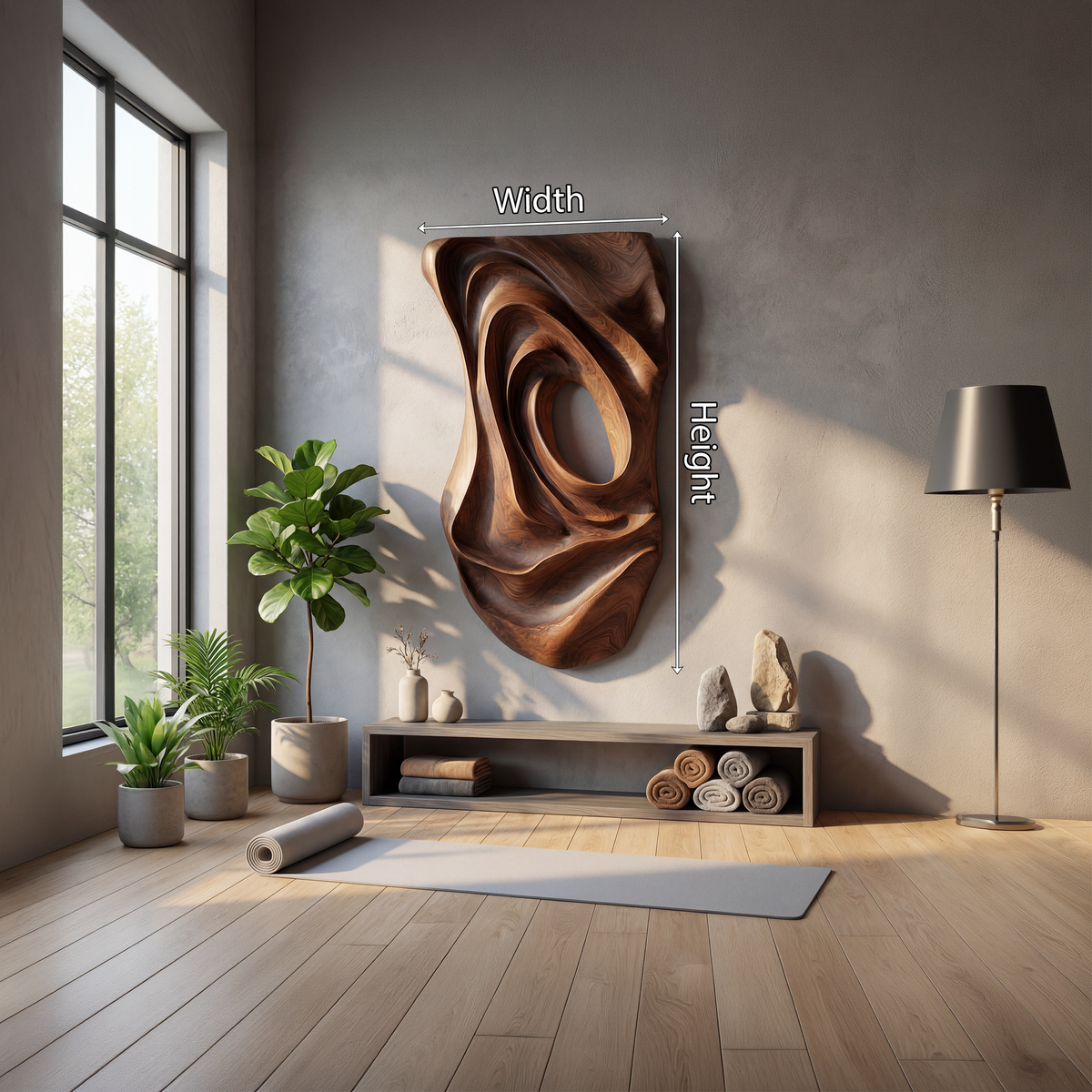 Contemporary Fluid Wall Art Panel For Entryway Interior