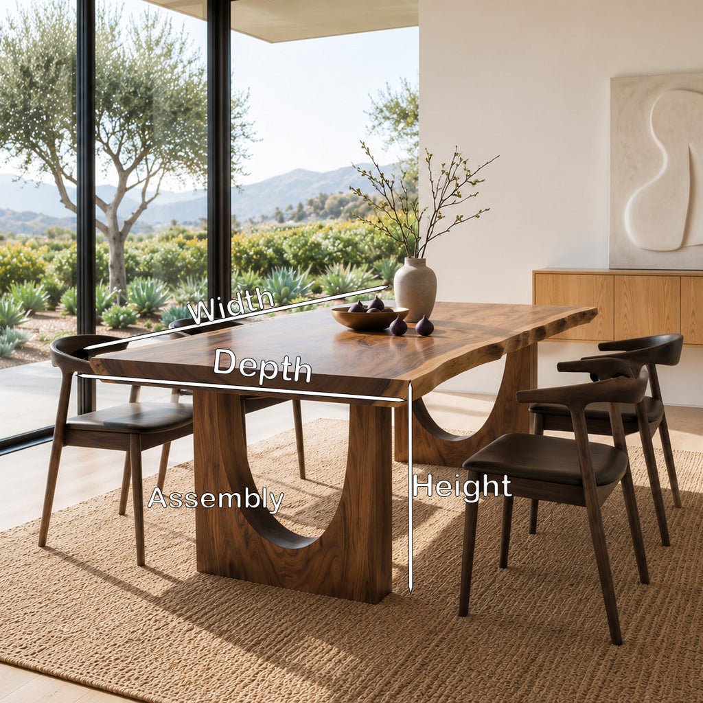Artistic Live Edge Dining Table For Kitchen Dining Area
