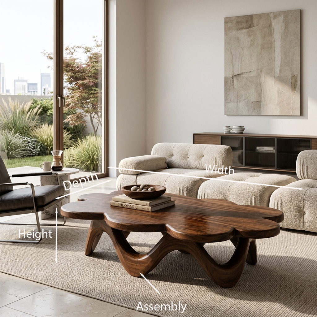 Contemporary Sculptural Flower Coffee Table For Luxury Home