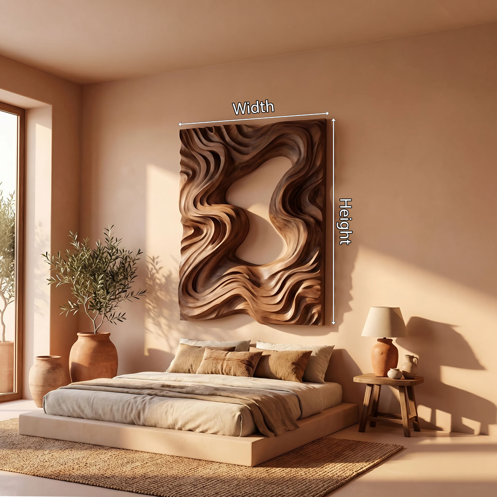 Contemporary Fluid Wall Decor Panel For Dining Room