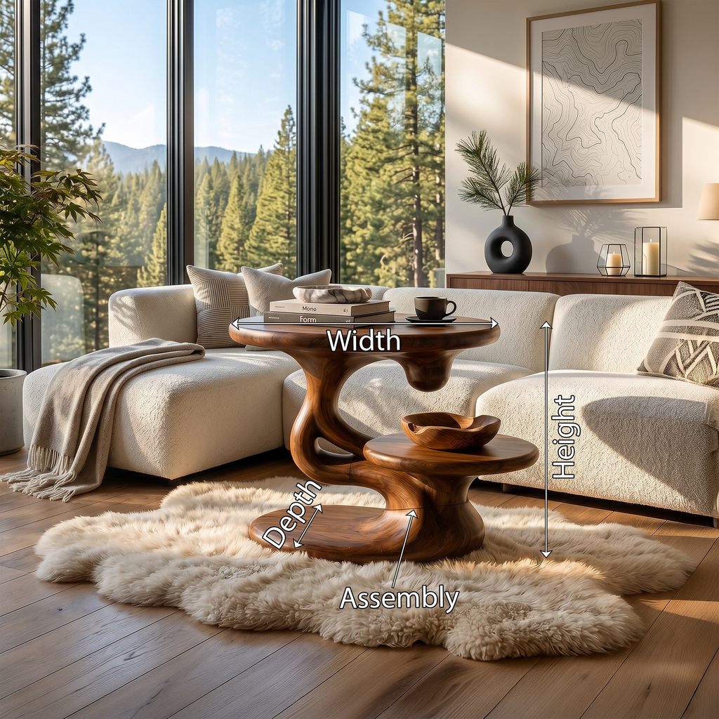 Contemporary Floating Side Table Mountain Retreat