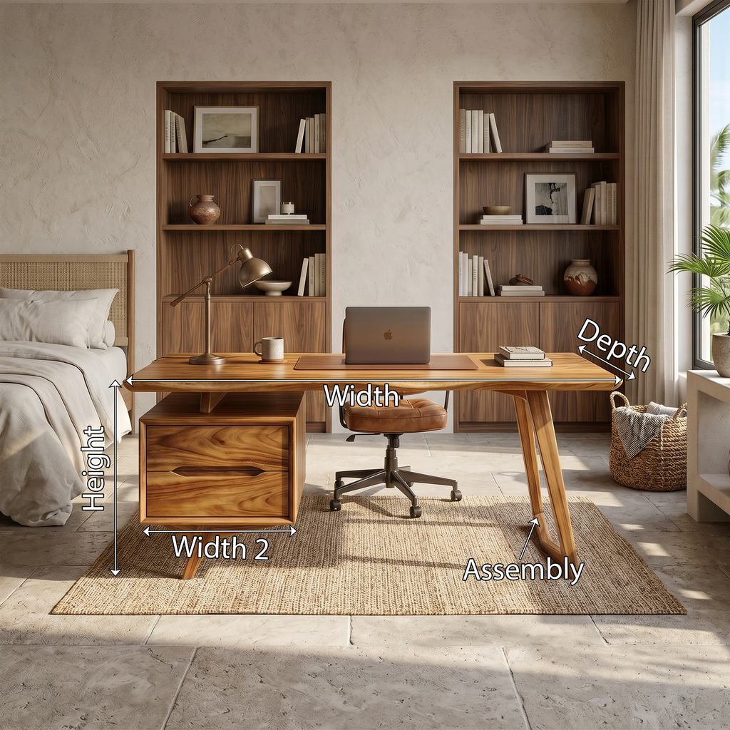 Contemporary Dual Pedestal Executive Desk Luxury Office