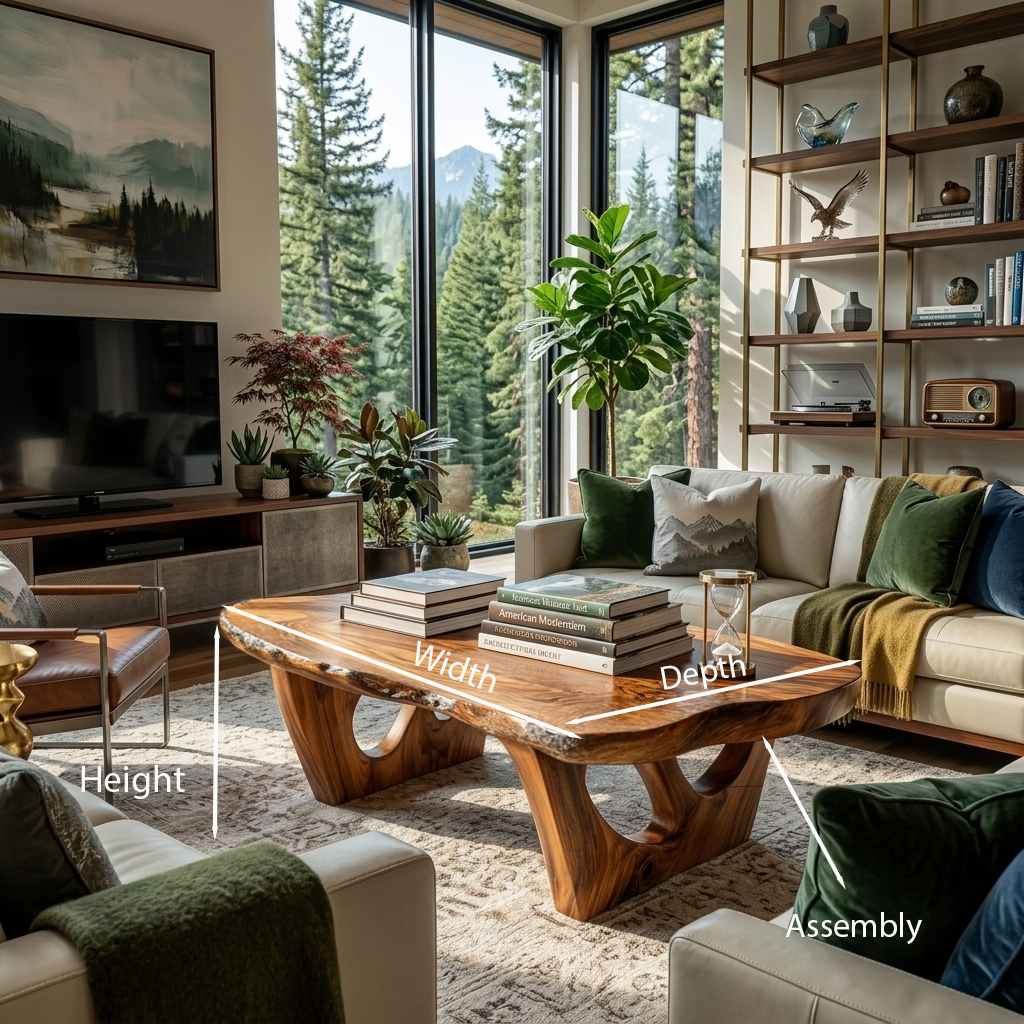 Contemporary Sculptural Coffee Table For Modern Living Room