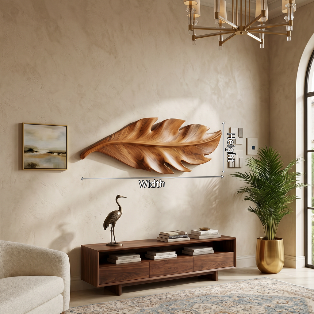 Contemporary Floating Leaf Shelf For Interior Decor