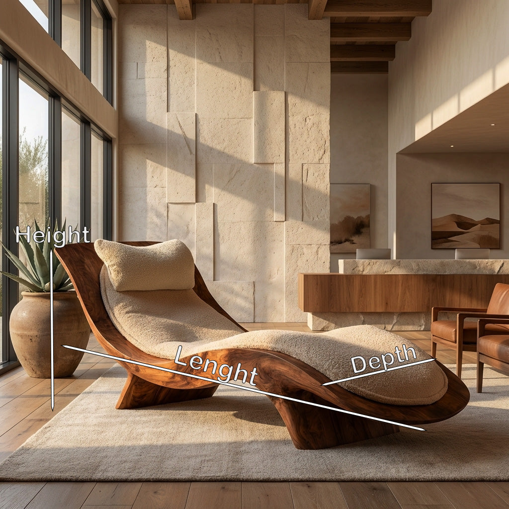 Contemporary Natural Wood Lounge Chair For Living Room