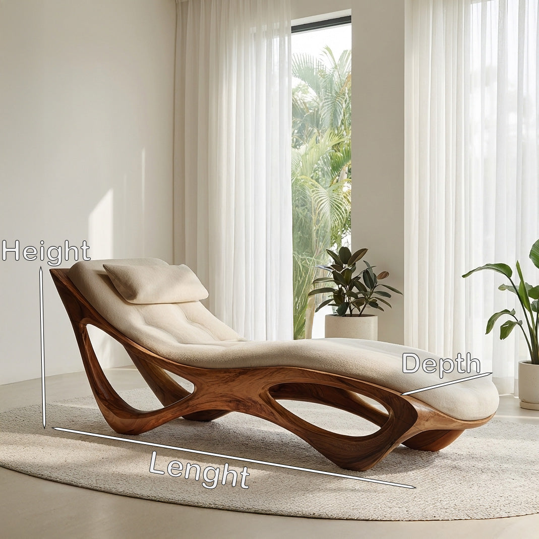 Artistic Natural Wood Lounge Chair For Relaxing Space