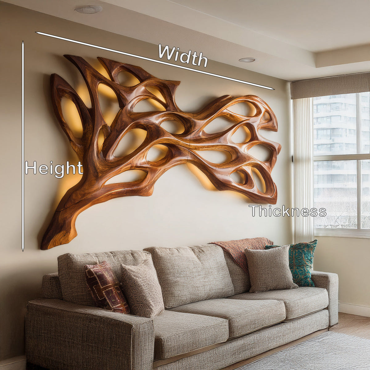 Contemporary Natural Wood Wall Art For Modern Home