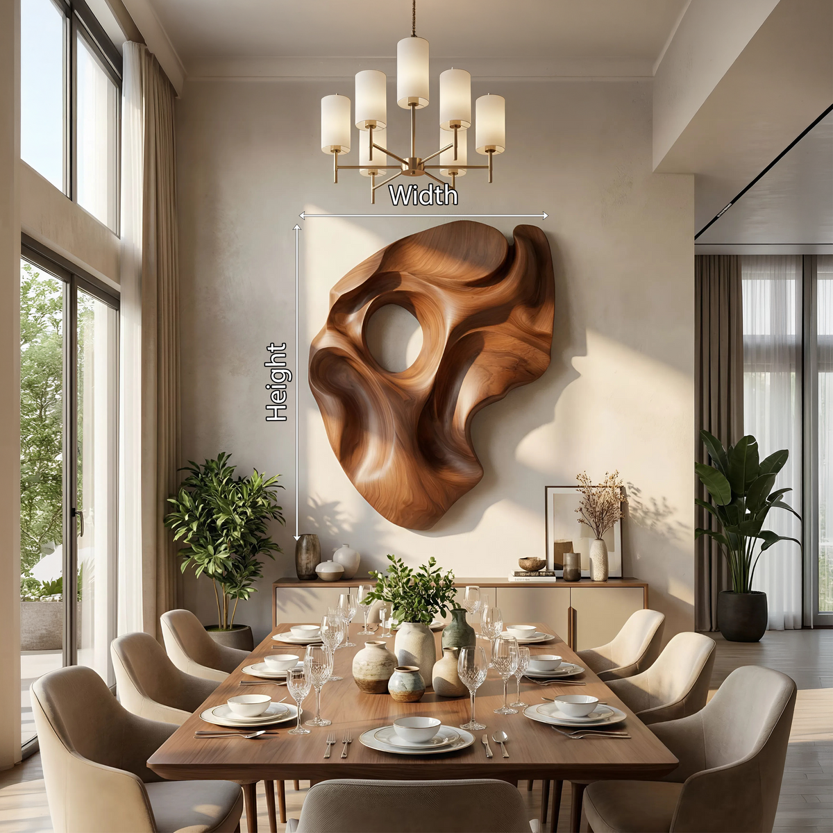 Contemporary Abstract Figure Wall Art Panel For Living Room