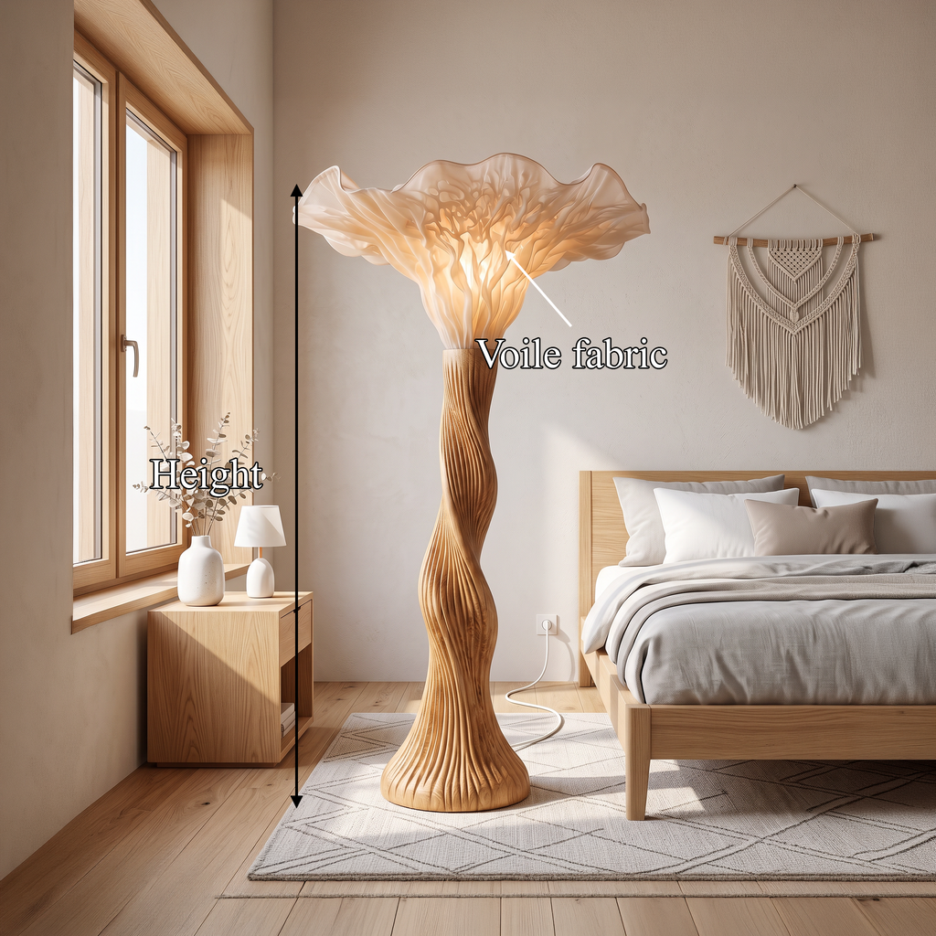 Contemporary Floor Lamp Artistic Mushroom Silhouette Lounge - view 8