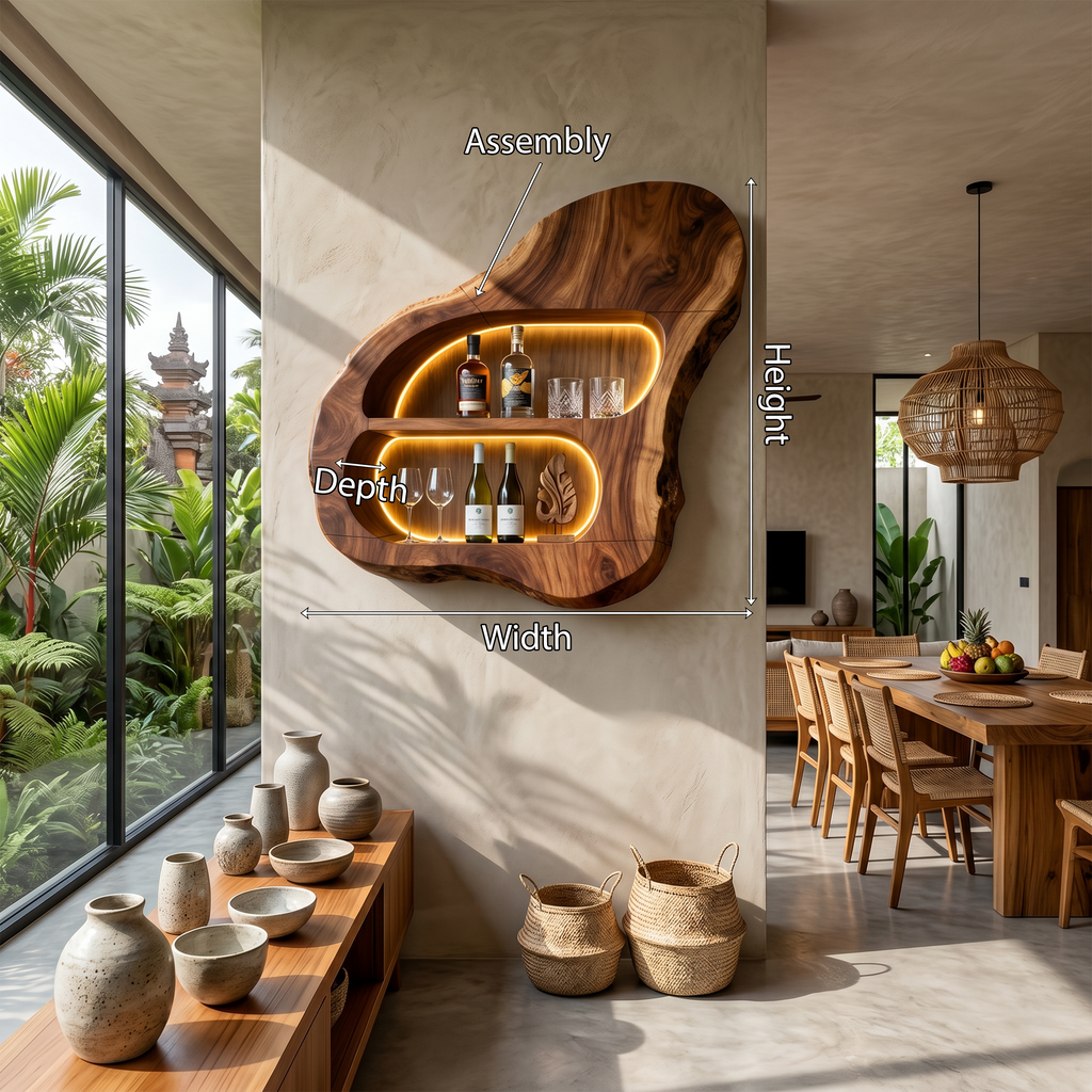 Contemporary Glass Holder Wine Rack Shelf For Dining Room