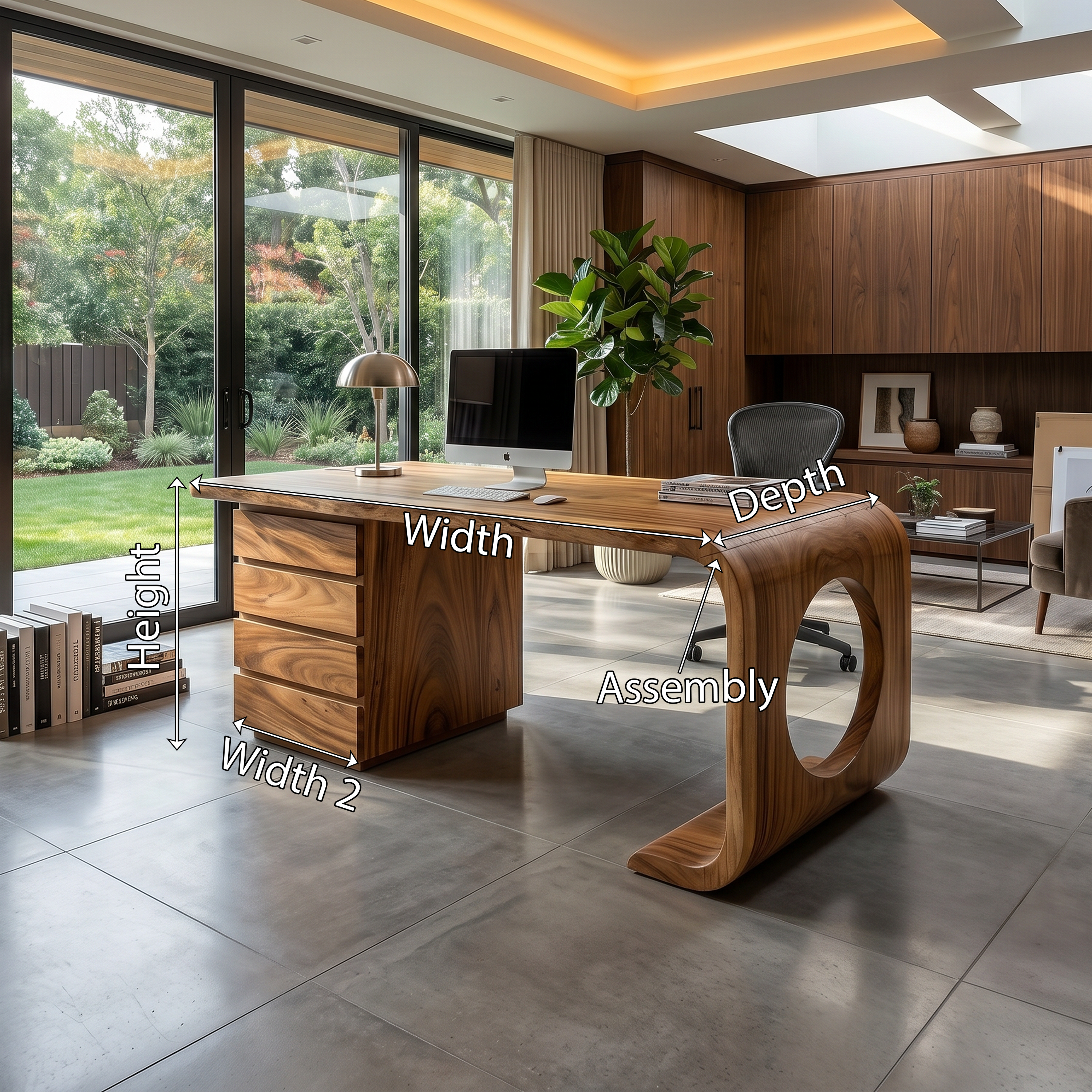 Contemporary Executive Desk Garden Office