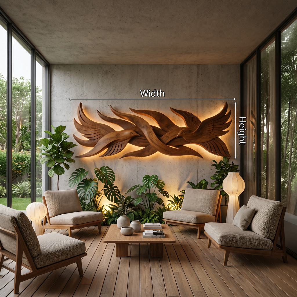 Contemporary Organic Wall Decor For Stair Landing Space
