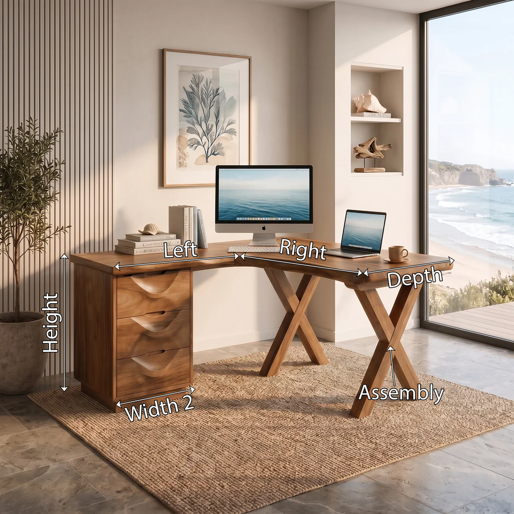 Contemporary Corner Executive Desk Home Office