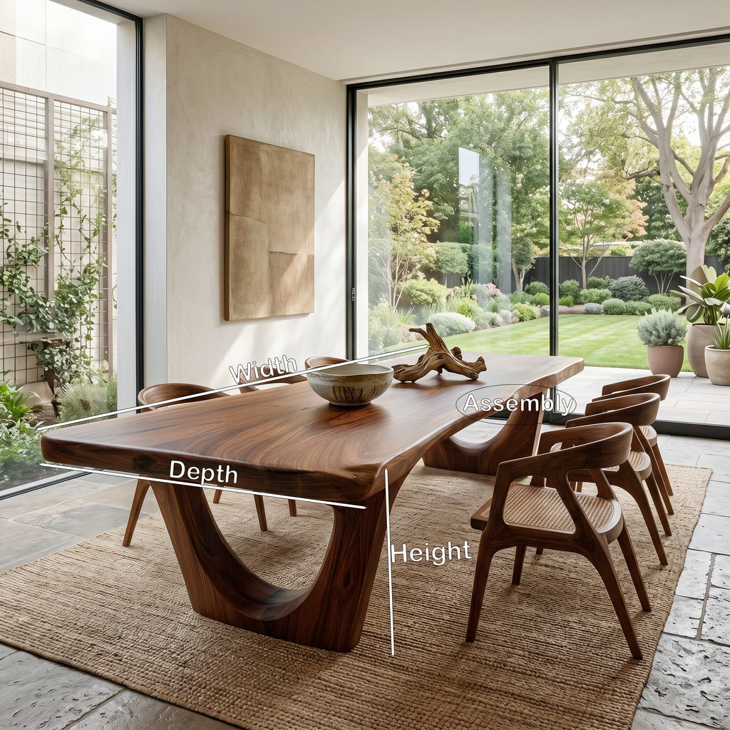 Contemporary Rectangular Sculpture Dining Table For Dining Room