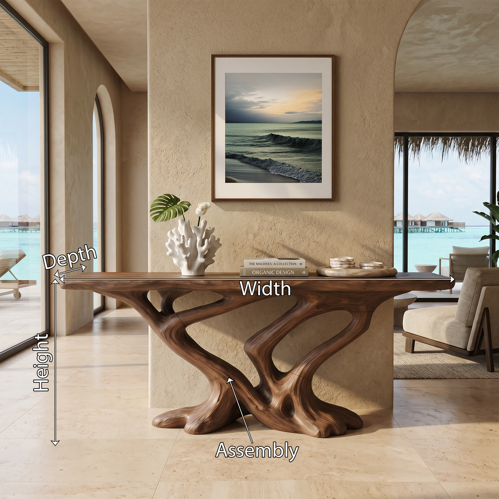 Contemporary Infinity Console Table Modern Entryway