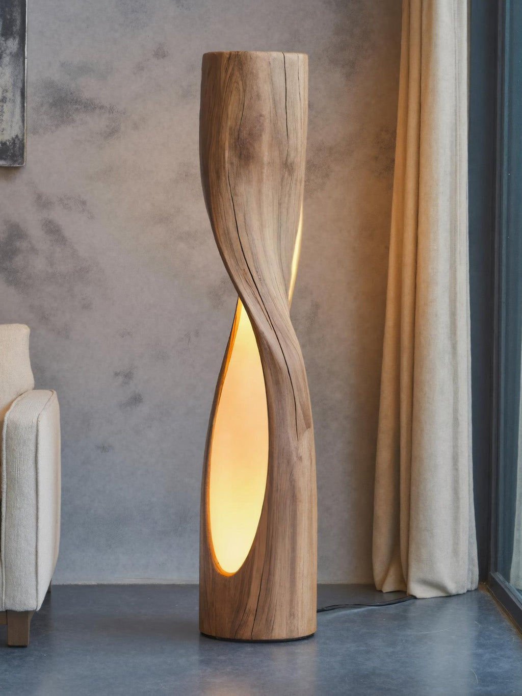 Artistic Twisted Floor Lamp For Bedroom Or Living Room