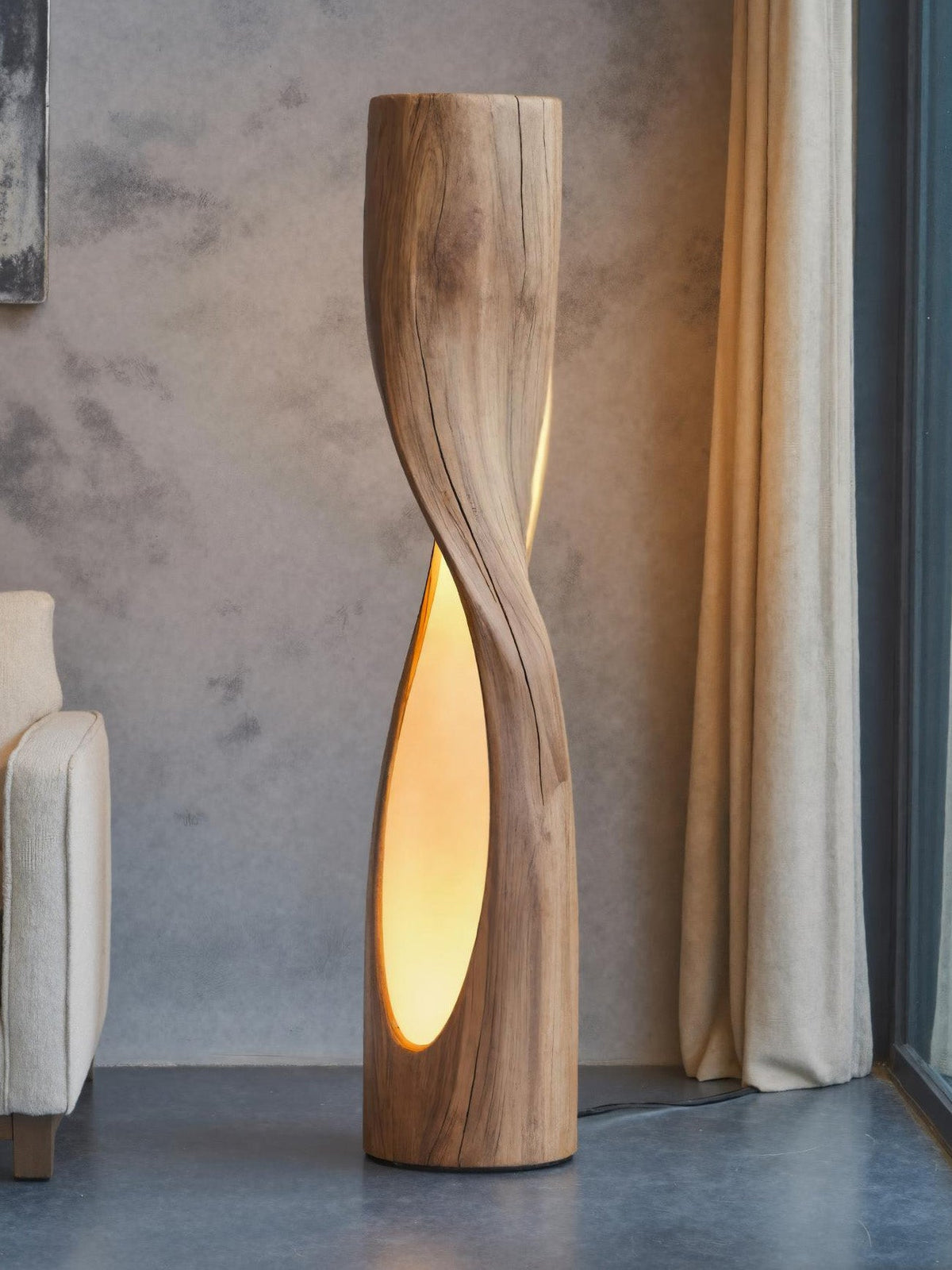 Artistic Twisted Floor Lamp For Bedroom Or Living Room