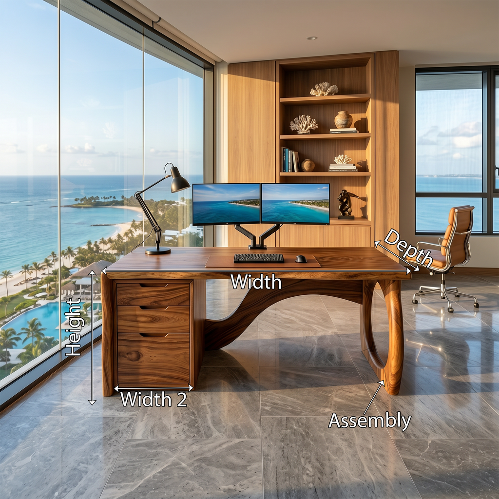 Contemporary Executive Desk Designer Workspace