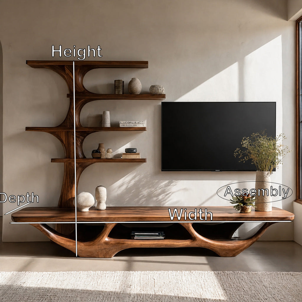 Contemporary Tree Form TV Console For Living Room Decor - view 8