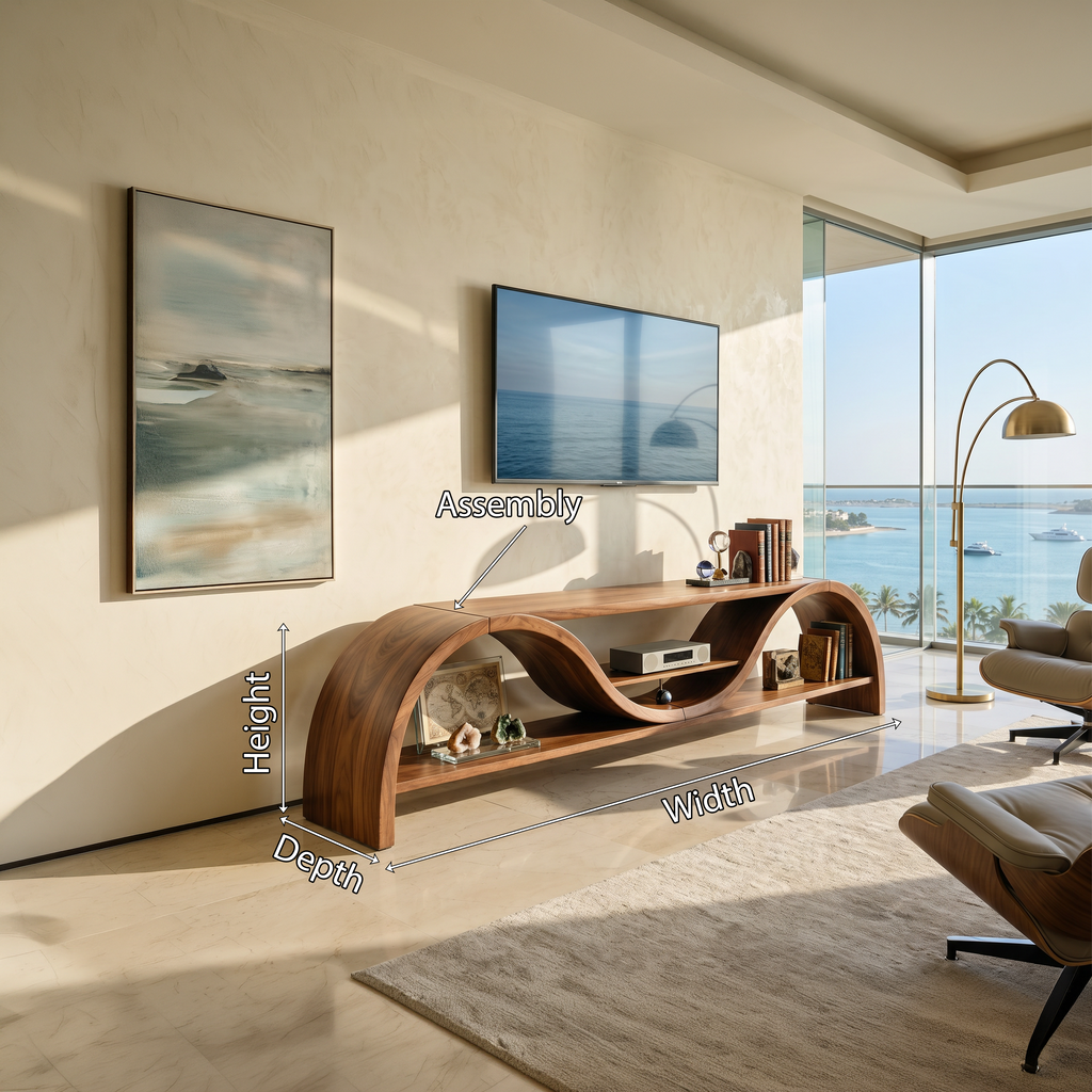 Contemporary Organic TV Stand For Entertainment Interior