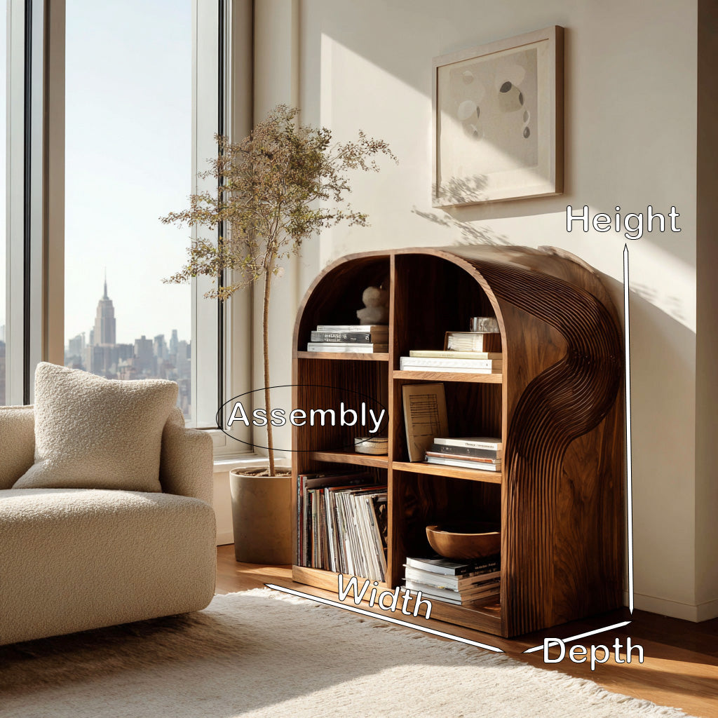 Contemporary Open Wooden Magazine Rack With  For Living Room