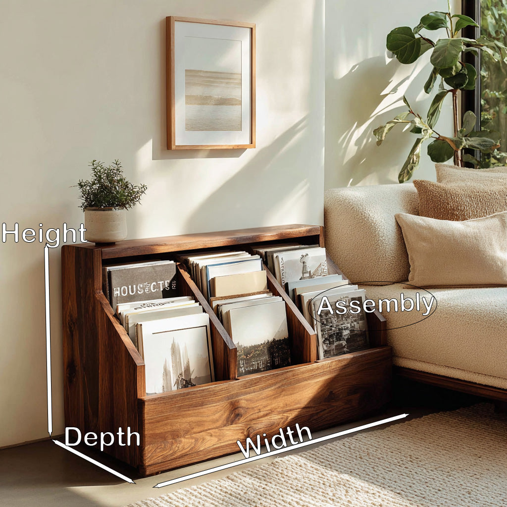 Contemporary Angled Pocket Magazine Rack For Living Room